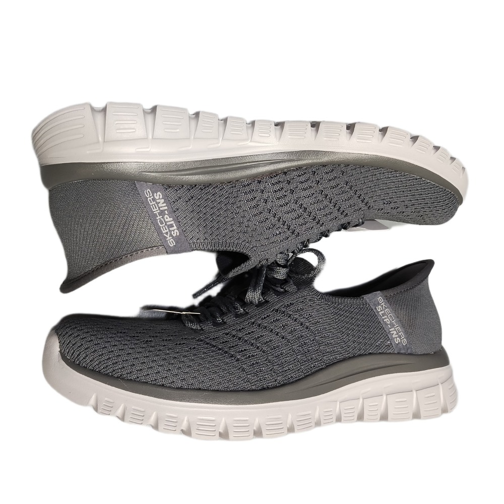 Skechers Slip-Ins Graceful First Blush Sneakers Womens 7 Gray Memory Foam 100736